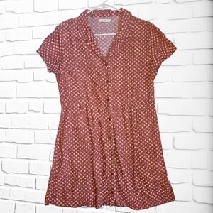 Vans Women's Brick Floral Button-Down Dress Large